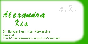 alexandra kis business card